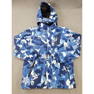 Moerdeng snow ski winter coat jacket blue waterproof Hooded Kids youth sz 14-16
